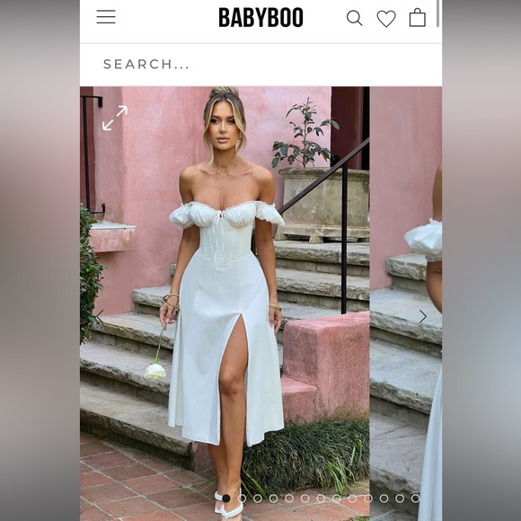 Babyboo Fashion Courtney Midi-dress ivory - Picture 2 of 4